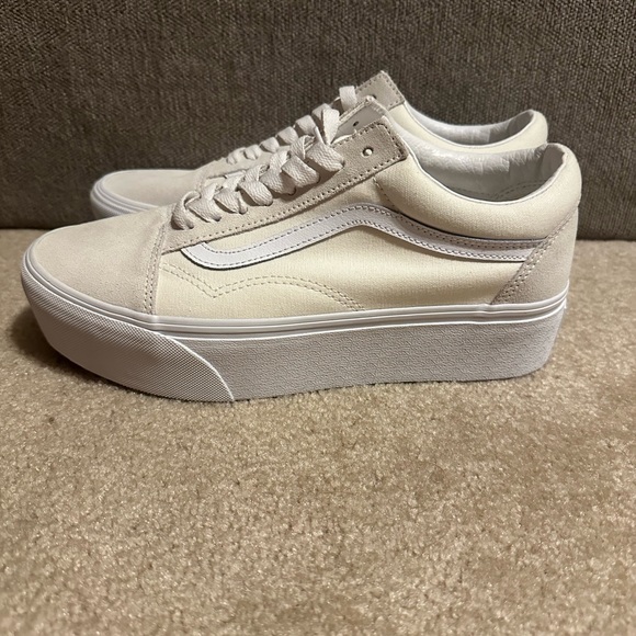 Vans Old Skool Stack Sneaker Cream Size 9 - Picture 7 of 8